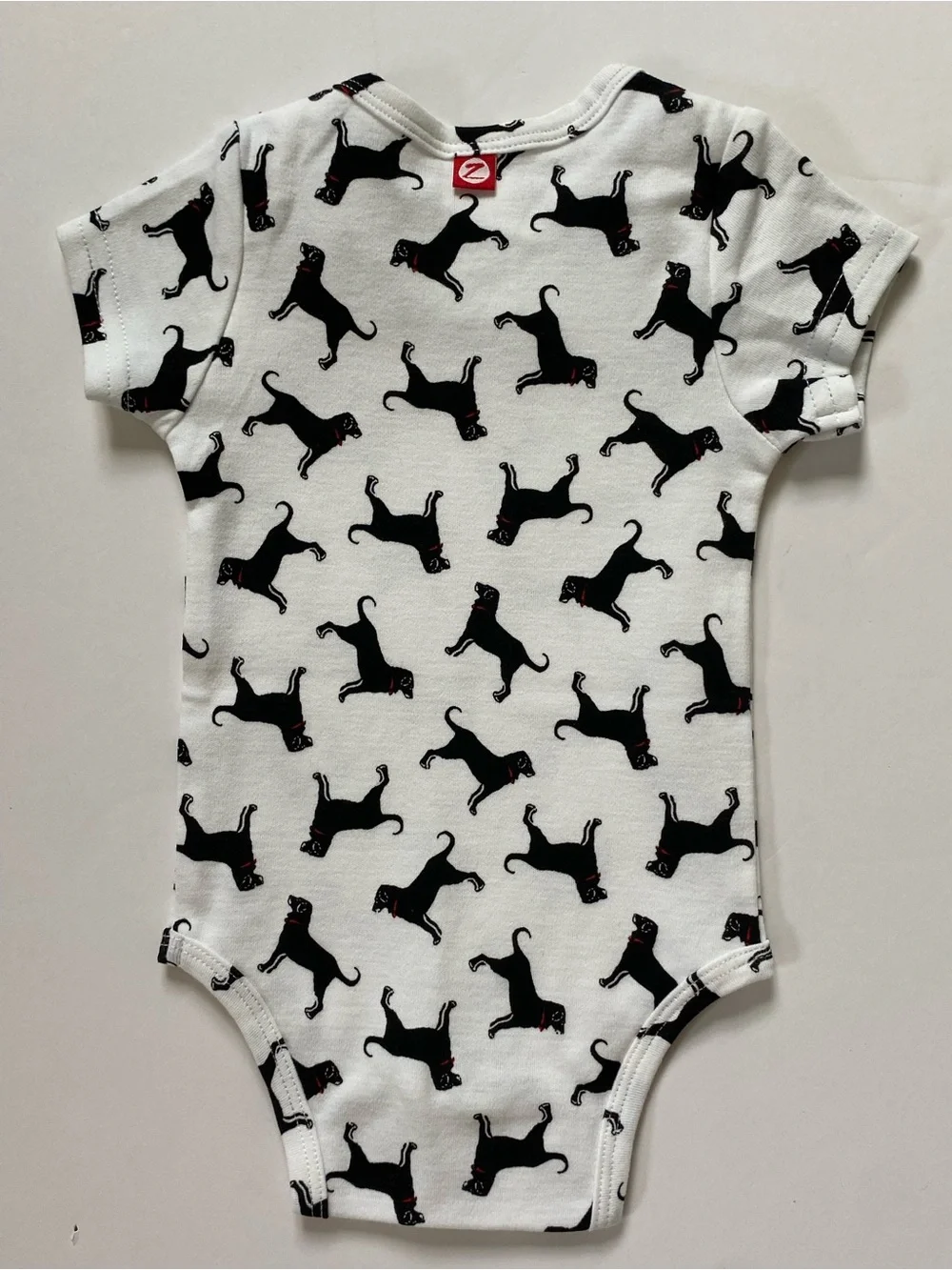 The Black Dog Baby Shirt Size 3 Months One Piece Organic Snap Top Dog NEW preppy